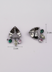 Silver Shimmering multicolor charm dangles