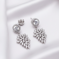 Silver Luminous Zircon dangles