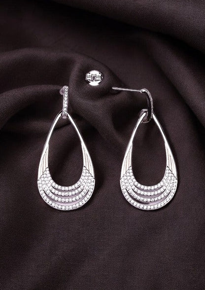 Silver Sleek Drop Earrings