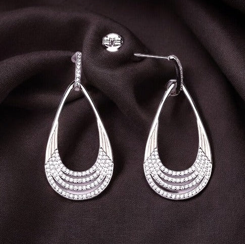 Silver Sleek Drop Earrings