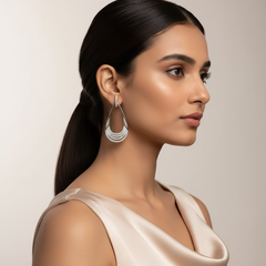 Silver Sleek Drop Earrings