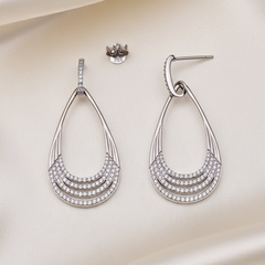 Silver Sleek Drop Earrings