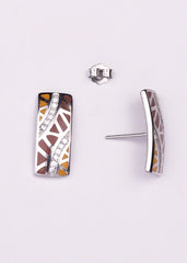 Silver Chic Brown Modern Pendant Set