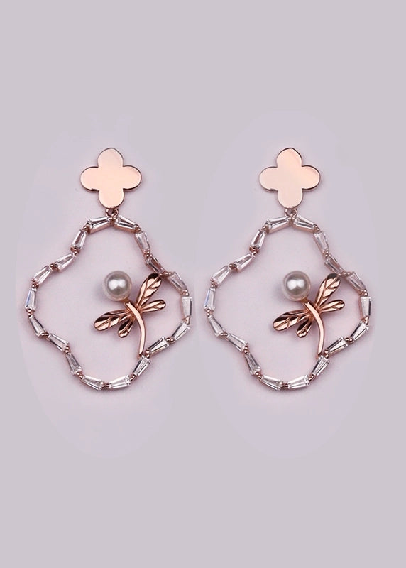 Rosegold Butterfly dangles