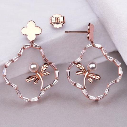 Rosegold Butterfly dangles