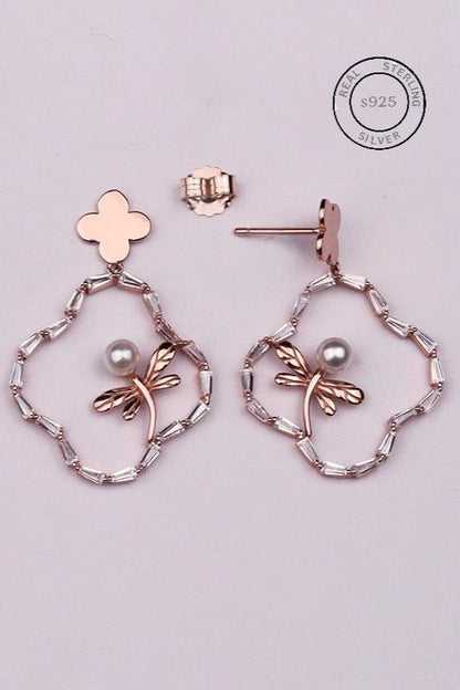 Rosegold Butterfly dangles