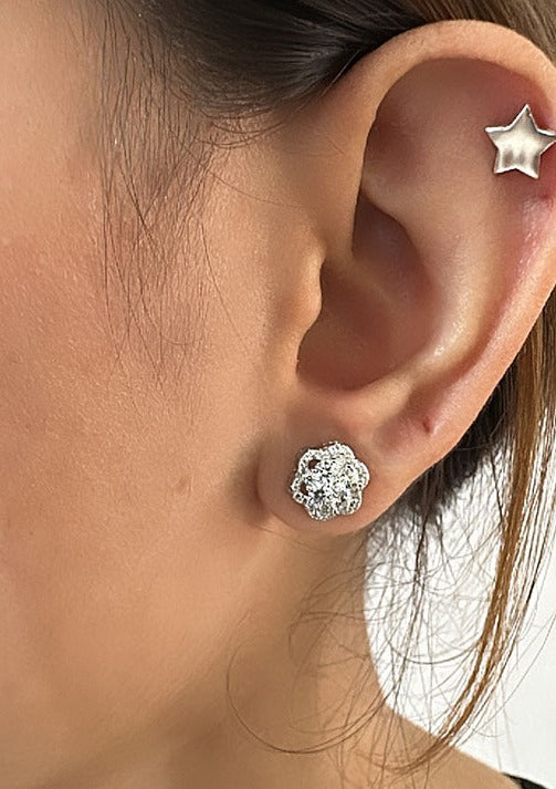 Flower 925 Sterling Silver Studs