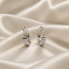 Luxe Radiance 925 Sterling Silver Hoop Earrings