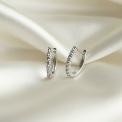 Silver hoop earrings