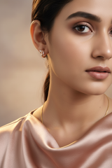 925 Sterling Rosegold C Shaped Star Hoops