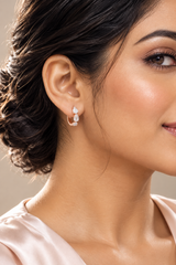 Rose Celeste 925 Sterling Silver Hoop Earrings
