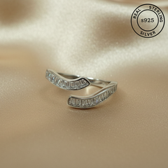 Sleek Arc 925 Sterling Silver Open Ring